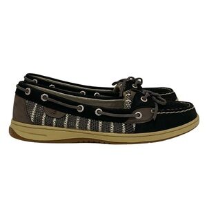 Sperry Topsiders Boat Shoes Black Grey - Women’s 10 - NEW